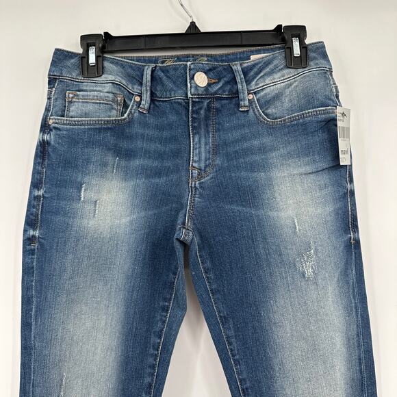 Mavi Jeans Adriana Mid-Rise Super Skinny Distressed Jeans Size 27 NWT - Picture 2 of 6